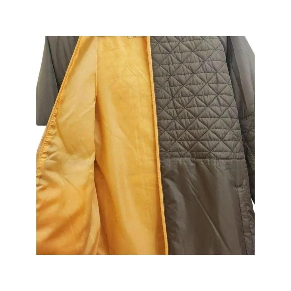 Hooded Puffer Jacket Quilted Lightweight Olive Green Coat
